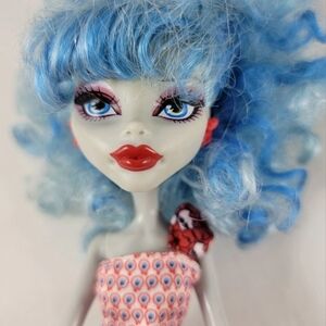 Monster High Ghoulia Yelps Dot Dead Gorgeous Doll Outfit Dress Shoes Earrings